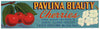 Pavlina Beauty Brand Vintage Mt. View California Cherry Crate Label