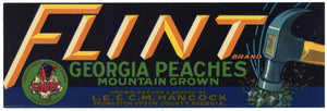 Flint Brand Vintage Thomaston Georgia Peach Crate Label, GAPEX