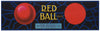 Red Ball Brand Vintage Exeter California Fruit Crate Label