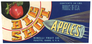 Big Shot Brand Vintage Payette Idaho Apple Crate Label