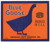 Blue Goose Brand Vintage Yakima Washington Apple Crate Label, 42lbs