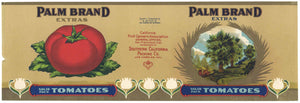 Palm Brand Vintage California Tomato Can Label