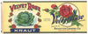 Velvet Rose Brand Vintage Brighton Iowa Kraut Can Label