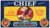Chief Brand Vintage San Diego California Pasta Label