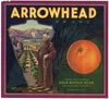 Arrowhead Brand Vintage East Highlands California Orange Crate Label, wear