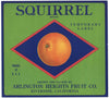 Squirrel Brand Riverside California Orange Crate Label, temporary