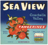 Sea View Brand Vintage Coachella Valley Tangerine Crate Label