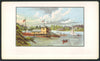 Stock Inner Cigar Box Label, lake, boathouse