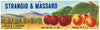 Strangio & Massaro Brand Vintage Stockton Cherry Crate Label