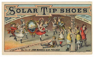 Victorian Trade Card, Solar Tip Shoes