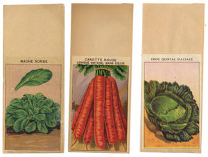 French Vegetable Antique Seed Packet Collection #16