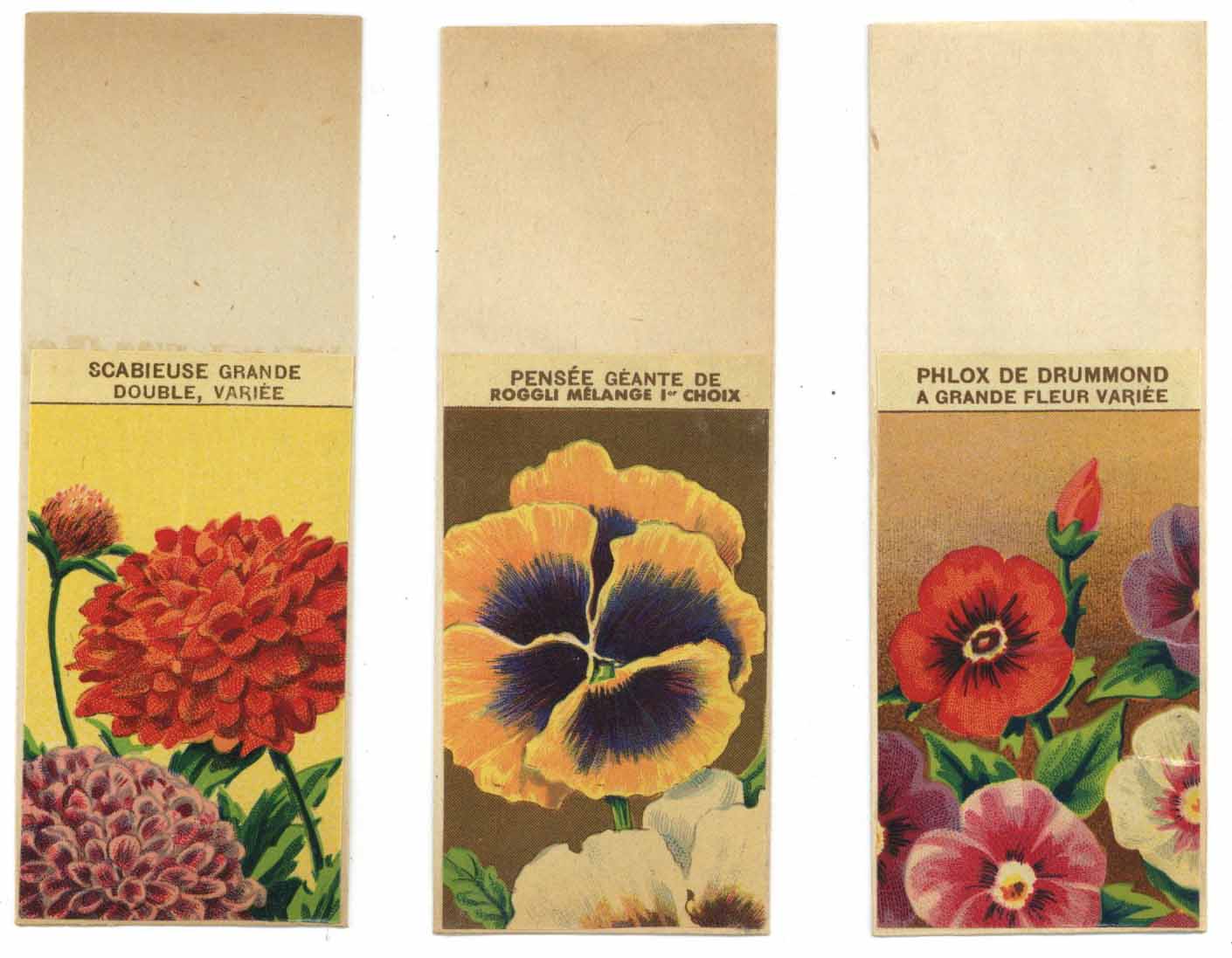 French Vegetable Antique Seed Packet Collection #17