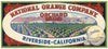 Orchard Brand, National Orange Company Riverside Crate Label, lug