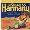 Desert Harmany Brand Vintage Yuma Arizona Citrus Crate Label