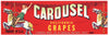 Carousel Brand Vintage San Jose California Grape Crate Label, zipcode version
