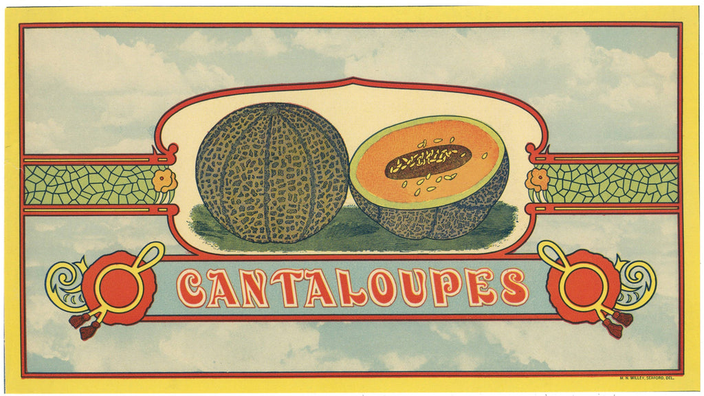 Cantaloupes Vintage Stock Melon Crate Label