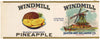 Windmill Brand Vintage Omaha Nebraska Pineapple Can Label