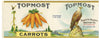 Topmost Brand Vintage St. Louis Missouri Carrots Can Label