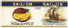 Sail-On Brand Vintage St. Louis Missouri Pineapple Can Label