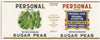 Personal Brand Vintage Watertown Wisconsin Peas Can Label