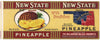 New State Brand Vintage Oklahoma Pineapple Can Label