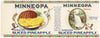 Minneopa Brand Vintage PIneapple Can Label