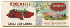 Edelweiss Brand Vintage Chicago Illinois Chili Con Carne Can Label