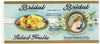 Bridal Brand Vintage Philadelphia Pennsylvania Salad Fruits Can Label