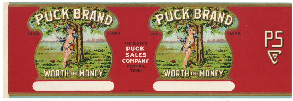 Puck Brand Vintage Memphis Tennessee Can Label