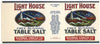 Light House Brand Vintage Detroit Michigan Table Salt Can Label