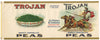 Trojan Brand Vintage Indianapolis Indiana Peas Can Label