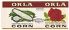 Okla Brand Vintage Oklahoma City Country Gentleman Corn Can Label