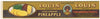 Louis Brand Vintage Oklahoma Sliced Hawaiian Pineapple Can Label