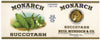 Monarch Brand Vintage Chicago Illinois Succotash Can Label