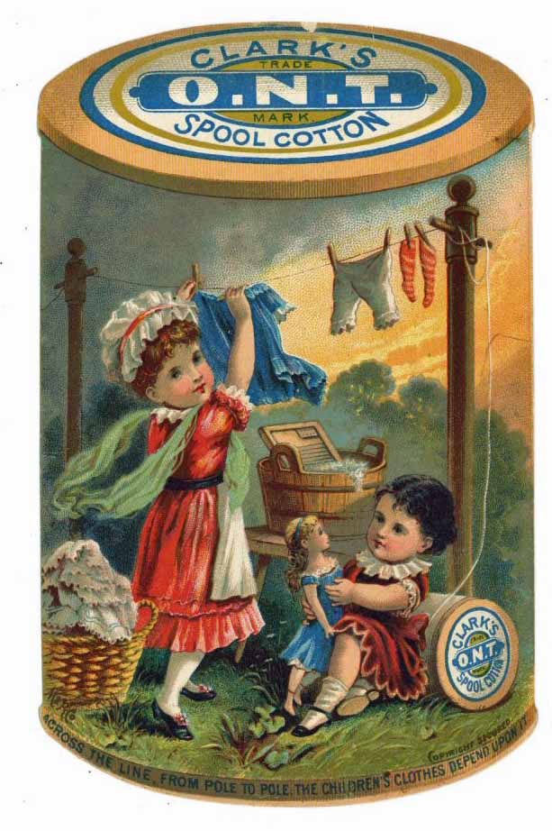Victorian Trade Card, Clark's Spool Cotton Thread.