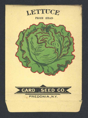 Lettuce Antique Card Seed Co. Packet, Prize Head