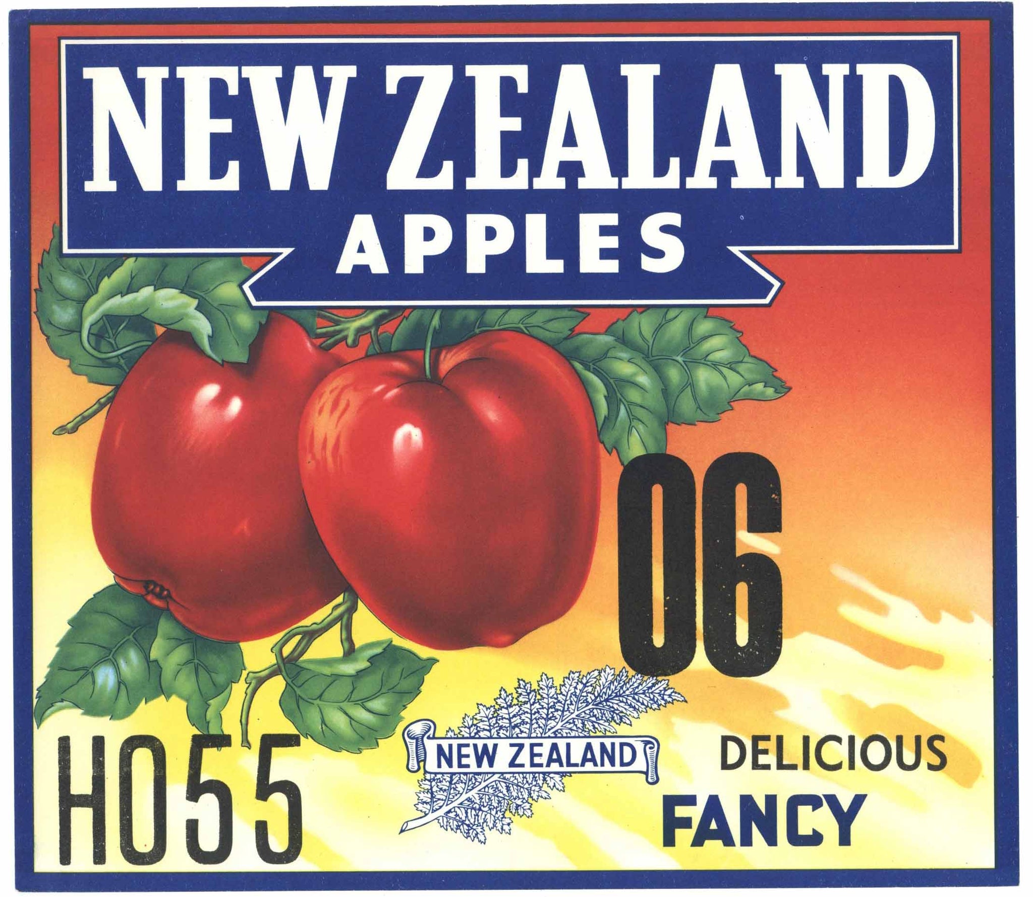 New Zealand Brand Vintage Apple Crate Label, 06