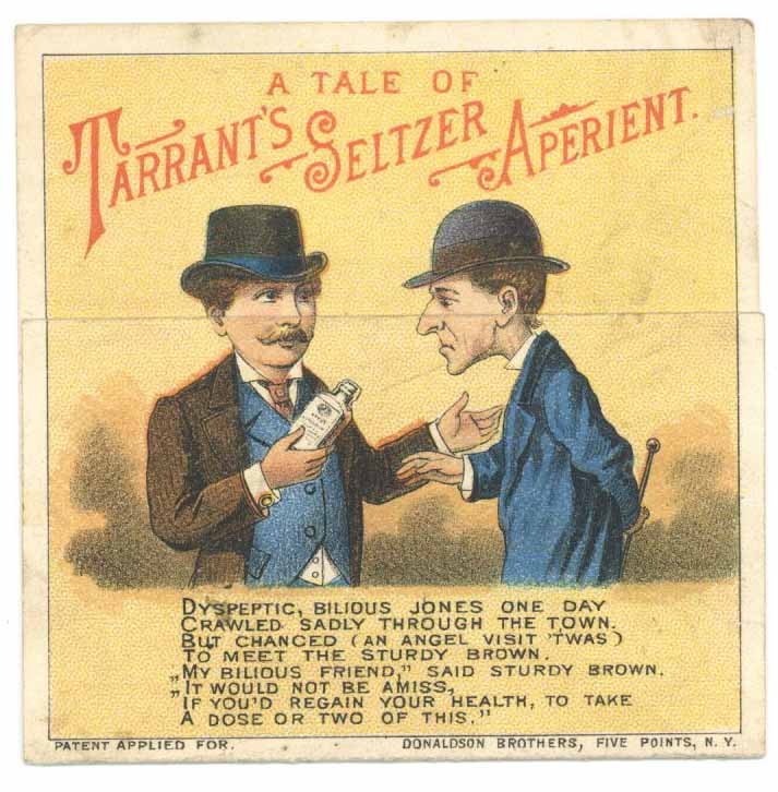 Victorian Trade Card, Tarrant's Seltzer Aperient, Metamorphic