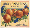 Gravensteins C-Grade Brand Vintage Sebastopol Apple Crate Label