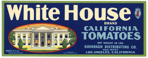 White House Brand Vintage California Tomato Crate Label