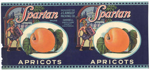 Spartan Brand Vintage Campbell Apricot Can Label