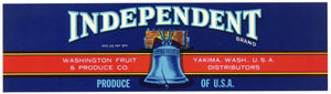 Independent Brand Vintage Yakima Washington Cherry Crate Label