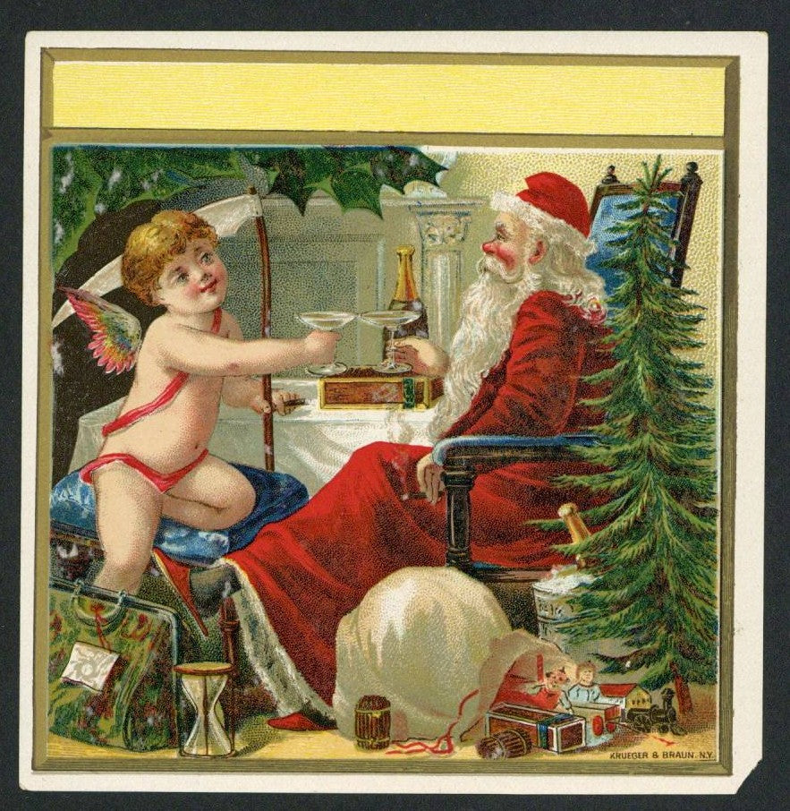 Stock, Santa Claus, Outer Cigar Box Label