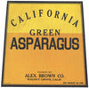 California Green Asparagus Brand Vintage Walnut Grove California Asparagus Crate Label