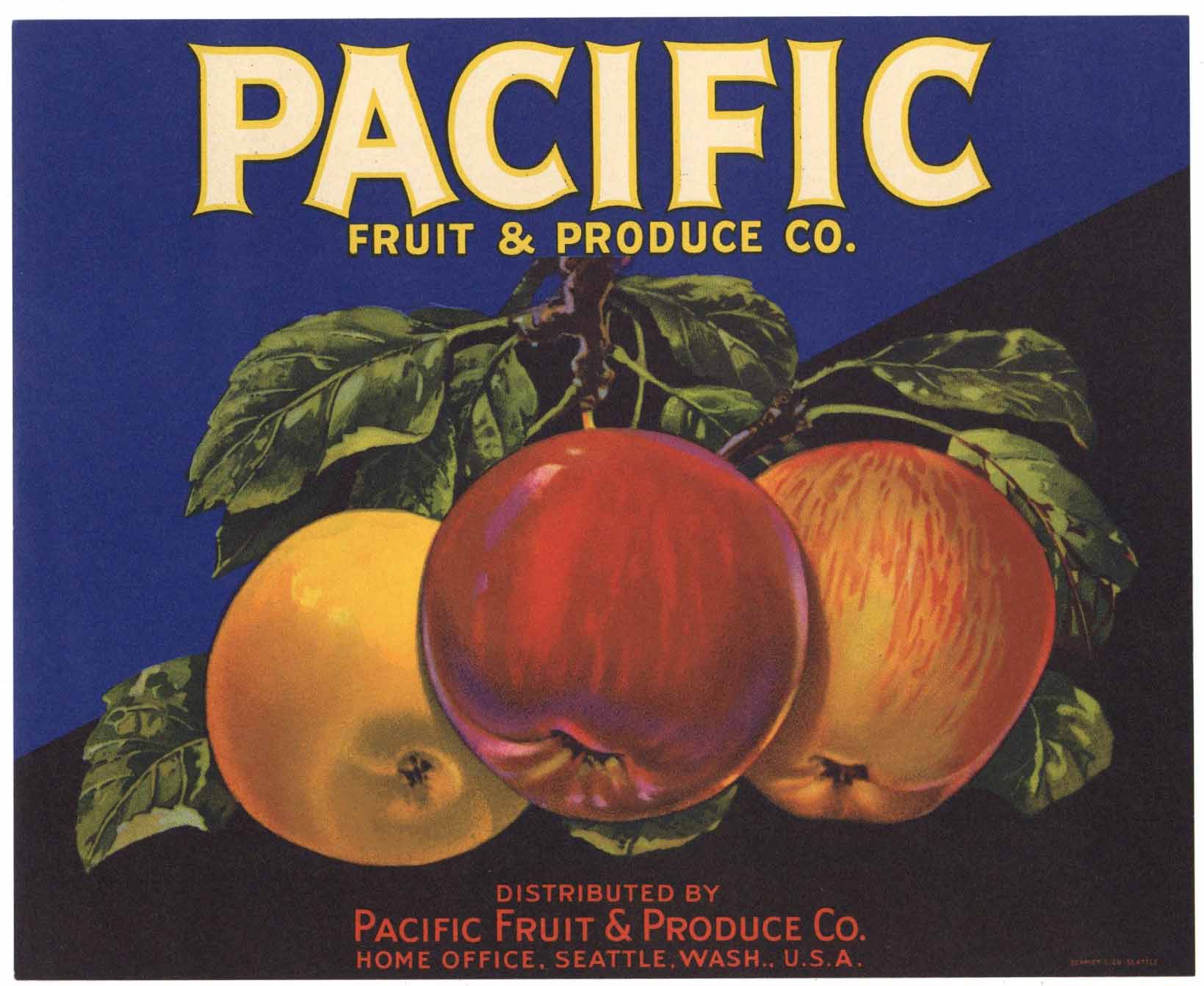 Pacific Brand Vintage Washington Apple Crate Label smaller gift pack