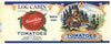 Log Cabin Brand Vintage Roanoke Virginia Tomato Can Label