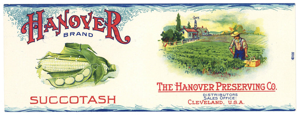 Hanover Brand Vintage Cleveland Ohio Succotash Can