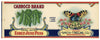 Carroco Brand Vintage Westminster Maryland Peas Can Label