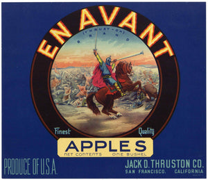 En Avant Brand Vintage  Apple Crate Label