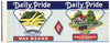 Daily Pride Brand Vintage Augusta Wisconsin Bean Can Label